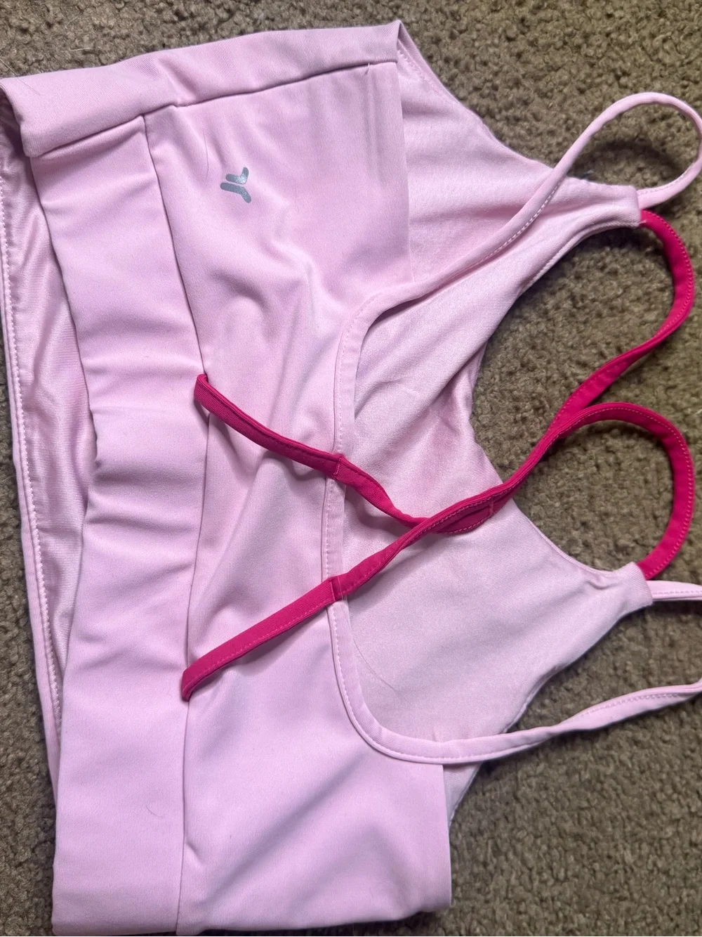 Old Navy Pink Sports Bralette with Magenta Trim